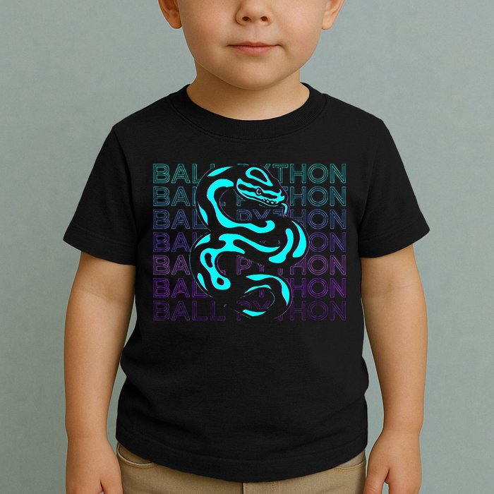 Ball Python Snake Retro Ball Python Toddler T-Shirt