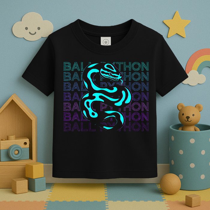 Ball Python Snake Retro Ball Python Toddler T-Shirt