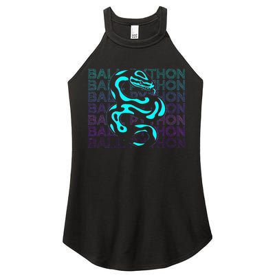 Ball Python Snake Retro Ball Python Women's Perfect Tri Rocker Tank
