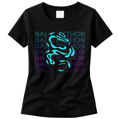 Ball Python Snake Retro Ball Python Womens T-Shirt