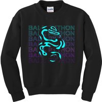 Ball Python Snake Retro Ball Python Kids Sweatshirt