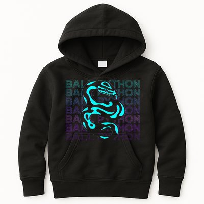Ball Python Snake Retro Ball Python Kids Hoodie