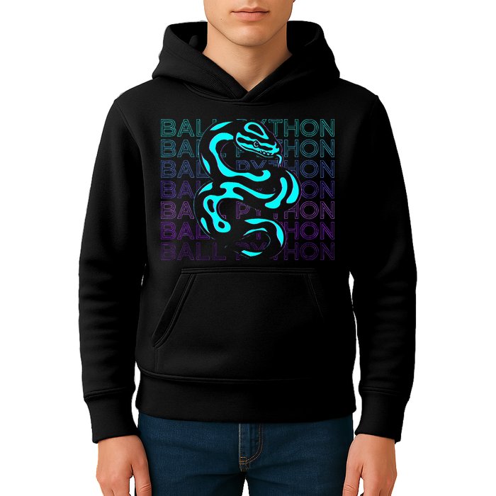 Ball Python Snake Retro Ball Python Kids Hoodie