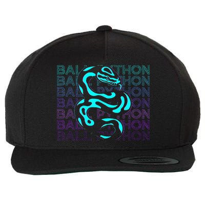 Ball Python Snake Retro Ball Python Wool Snapback Cap