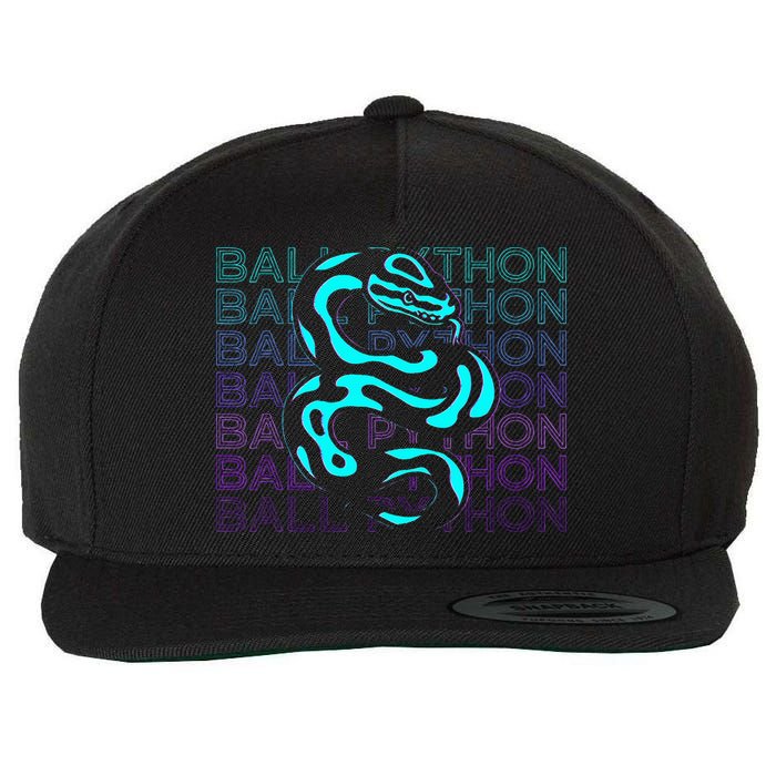 Ball Python Snake Retro Ball Python Wool Snapback Cap