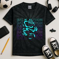 Ball Python Snake Retro Ball Python Kids Tie-Dye T-Shirt