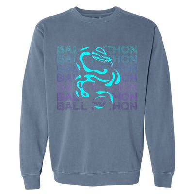 Ball Python Snake Retro Ball Python Garment-Dyed Sweatshirt