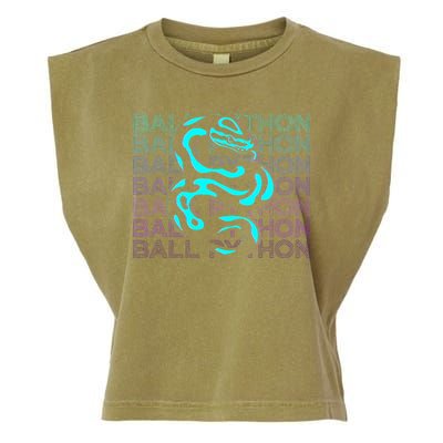 Ball Python Snake Retro Ball Python Garment-Dyed Women's Muscle Tee