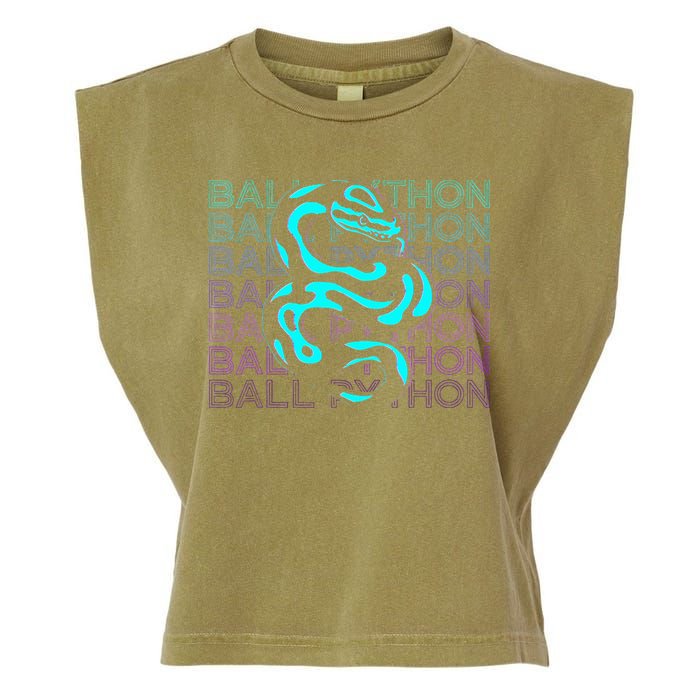 Ball Python Snake Retro Ball Python Garment-Dyed Women's Muscle Tee