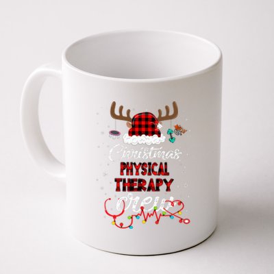 Buffalo Plaid Santa Hat Christmas Physical Therapy Crew Coffee Mug