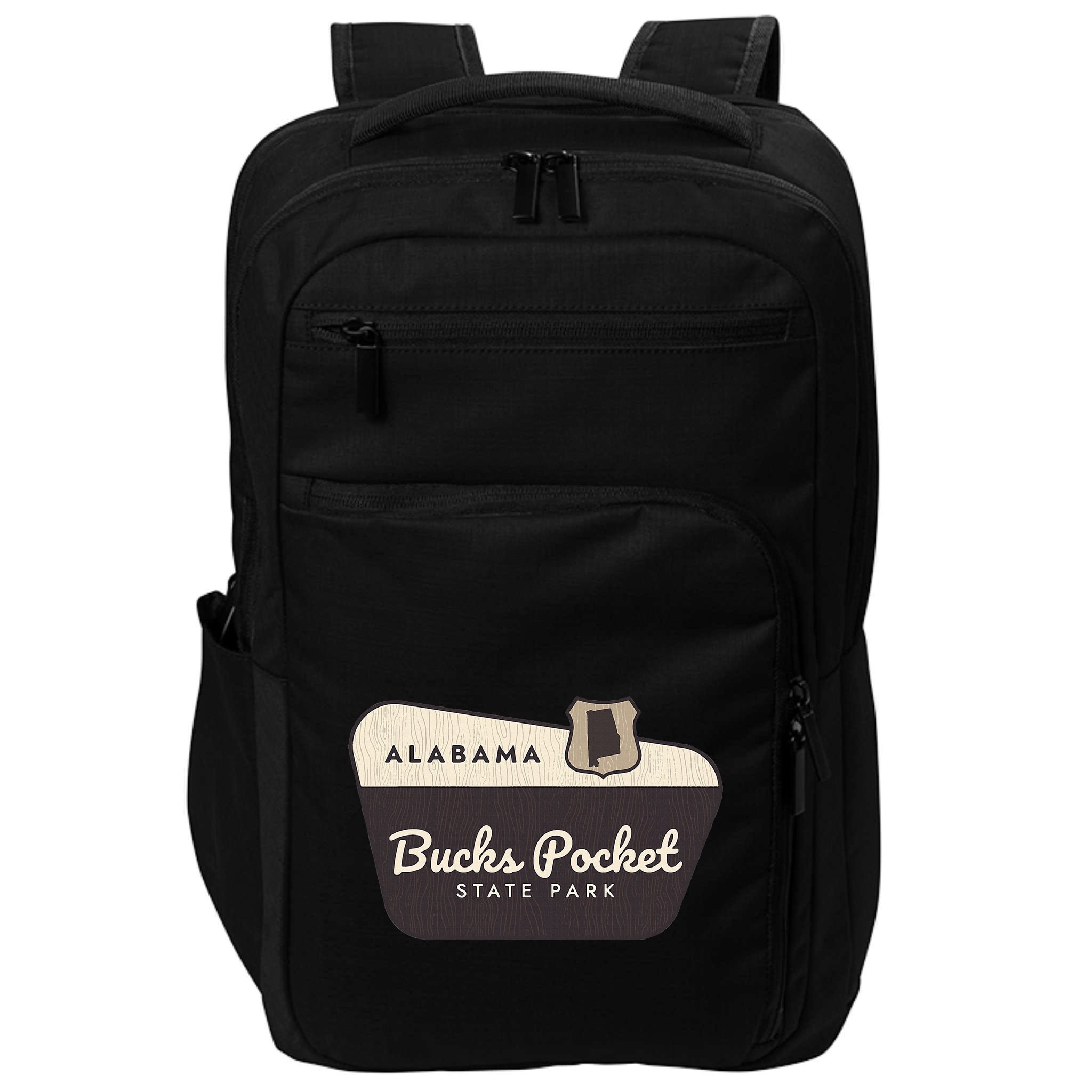Bucks Pocket State Park Alabama Al Welcome Sign Vacation Impact Tech Backpack