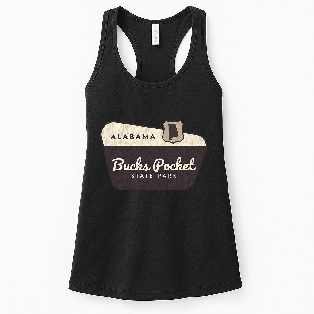 Bucks Pocket State Park Alabama Al Welcome Sign Vacation Womens Tank Top