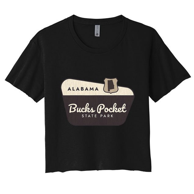 Bucks Pocket State Park Alabama Al Welcome Sign Vacation Crop Top