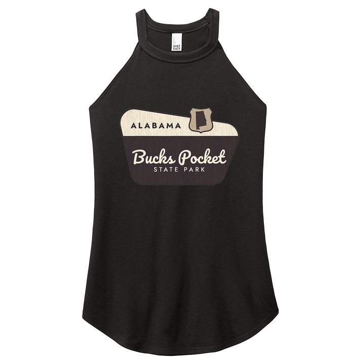 Bucks Pocket State Park Alabama Al Welcome Sign Vacation Women's Perfect Tri Rocker Tank