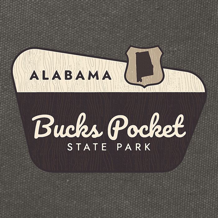 Bucks Pocket State Park Alabama Al Welcome Sign Vacation Cotton Canvas Backpack