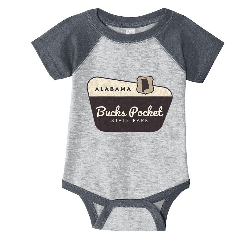 Bucks Pocket State Park Alabama Al Welcome Sign Vacation Infant Baby Jersey Bodysuit