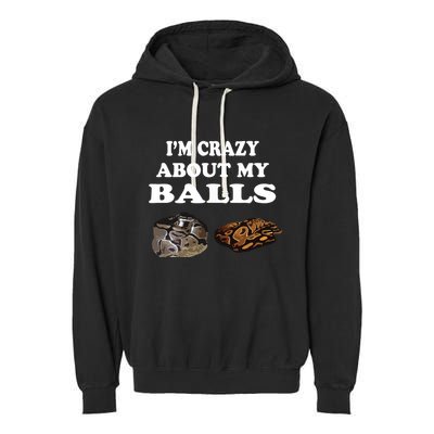 Ball Python Snake T T Baby Ball Python Breeders Garment-Dyed Fleece Hoodie