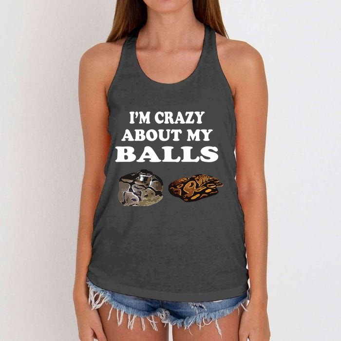 Ball Python Snake T T Baby Ball Python Breeders Women's Knotted Racerback Tank