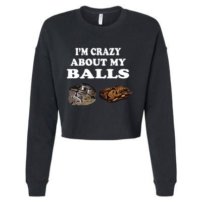 Ball Python Snake T T Baby Ball Python Breeders Cropped Pullover Crew