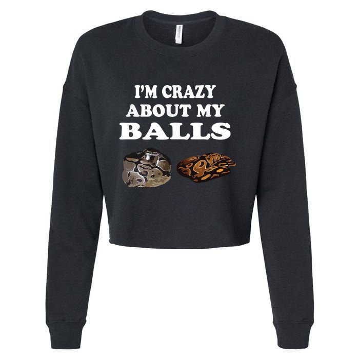 Ball Python Snake T T Baby Ball Python Breeders Cropped Pullover Crew