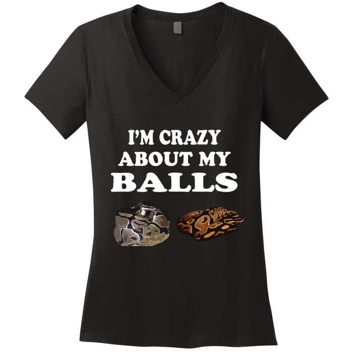 Ball Python Snake T T Baby Ball Python Breeders Women's V-Neck T-Shirt
