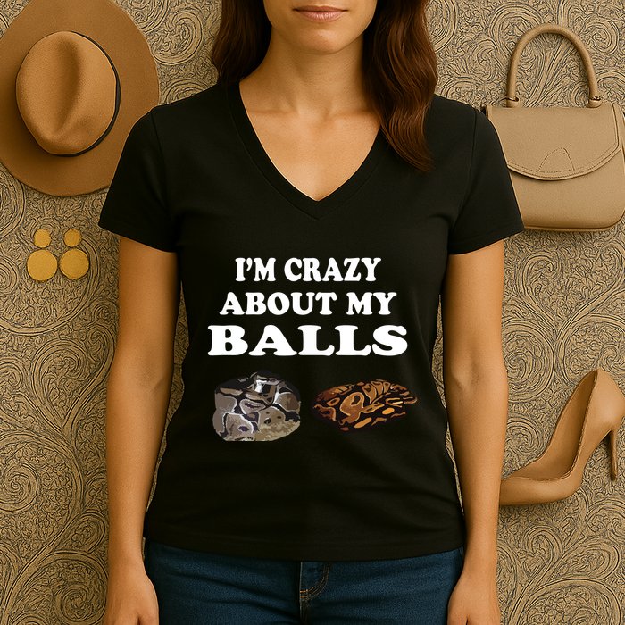 Ball Python Snake T T Baby Ball Python Breeders Women's V-Neck T-Shirt