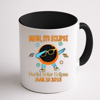 Bruh Partial Solar Eclipse March 2025 Dabbing Coffee Mug