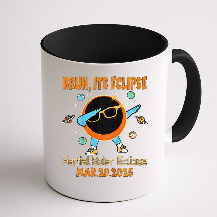Bruh Partial Solar Eclipse March 2025 Dabbing Coffee Mug