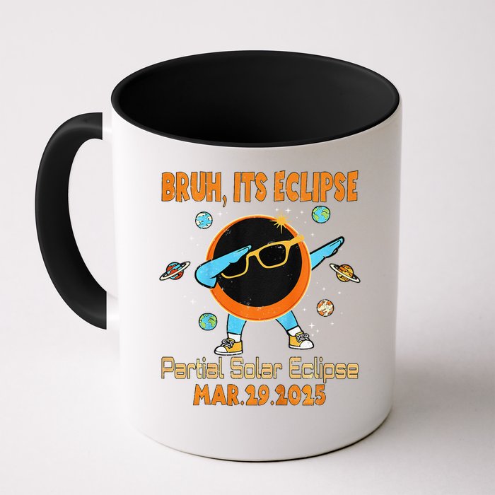 Bruh Partial Solar Eclipse March 2025 Dabbing Coffee Mug