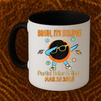 Bruh Partial Solar Eclipse March 2025 Dabbing Coffee Mug