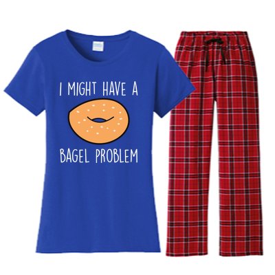 Bagel Problem Saying Bagels Funny Bagel Lover Baking Gift Women's Flannel Pajama Set