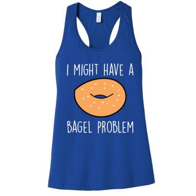 Bagel Problem Saying Bagels Funny Bagel Lover Baking Gift Women's Racerback Tank