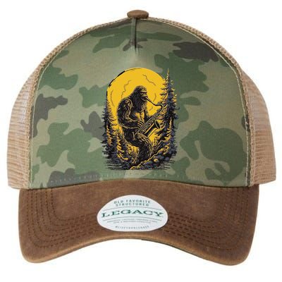 Bigfoot Playing Saxophone Aesthetic Sasquatch Saxophone Legacy Tie Dye Trucker Hat