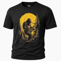 Bigfoot Playing Saxophone Aesthetic Sasquatch Saxophone Performance Shirt