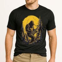 Bigfoot Playing Saxophone Aesthetic Sasquatch Saxophone Performance Shirt