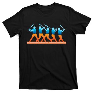 Baseball Player Silhouette Action T-Shirt