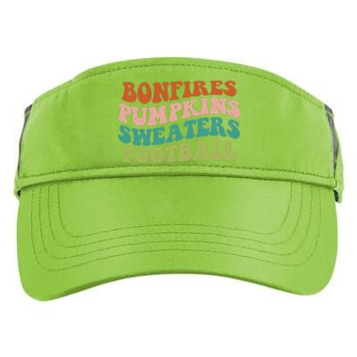 Bonfires Pumpkins Sweaters Football Fall Season Adult Drive Performance Visor