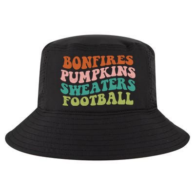 Bonfires Pumpkins Sweaters Football Fall Season Cool Comfort Performance Bucket Hat