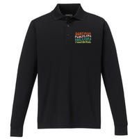 Bonfires Pumpkins Sweaters Football Fall Season Performance Long Sleeve Polo