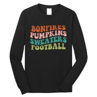 Bonfires Pumpkins Sweaters Football Fall Season Long Sleeve Shirt