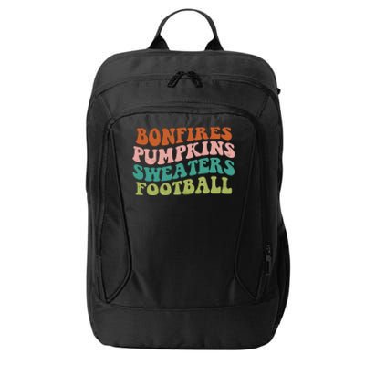 Bonfires Pumpkins Sweaters Football Fall Season City Backpack