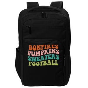 Bonfires Pumpkins Sweaters Football Fall Season Impact Tech Backpack