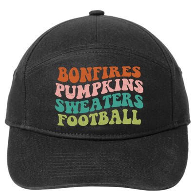 Bonfires Pumpkins Sweaters Football Fall Season 7-Panel Snapback Hat