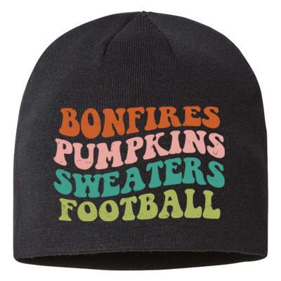 Bonfires Pumpkins Sweaters Football Fall Season Sustainable Beanie