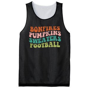 Bonfires Pumpkins Sweaters Football Fall Season Mesh Reversible Basketball Jersey Tank