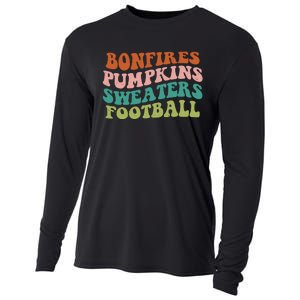 Bonfires Pumpkins Sweaters Football Fall Season Cooling Performance Long Sleeve Crew