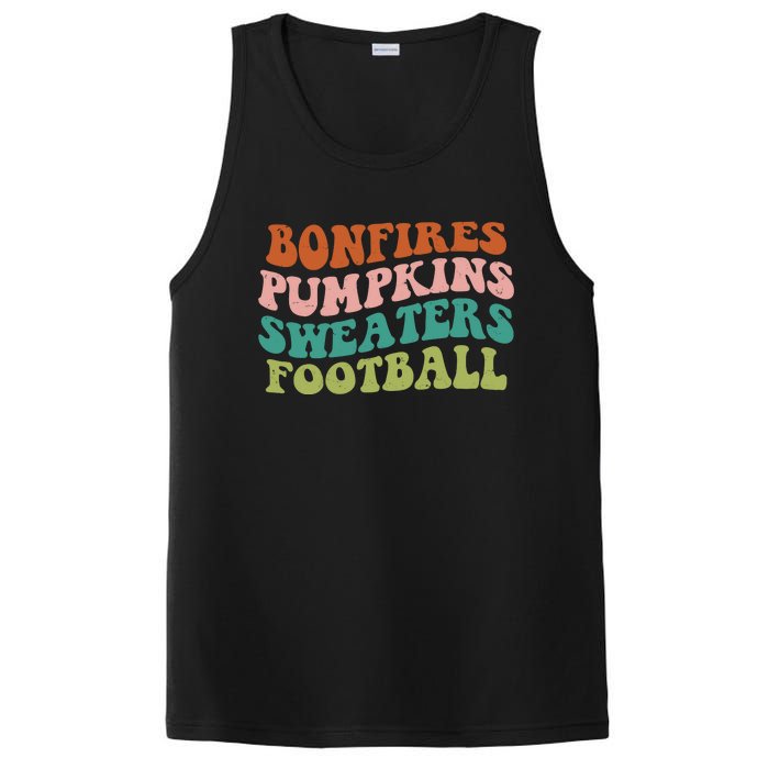 Bonfires Pumpkins Sweaters Football Fall Season PosiCharge Competitor Tank