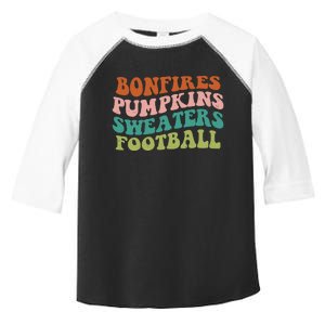 Bonfires Pumpkins Sweaters Football Fall Season Toddler Fine Jersey T-Shirt