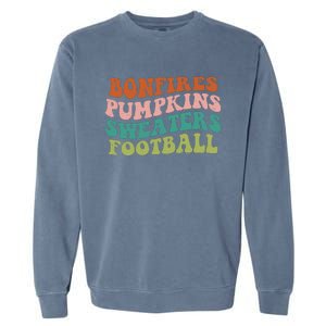 Bonfires Pumpkins Sweaters Football Fall Season Garment-Dyed Sweatshirt