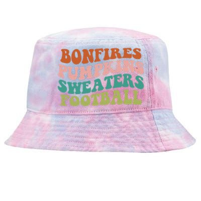 Bonfires Pumpkins Sweaters Football Fall Season Tie-Dyed Bucket Hat